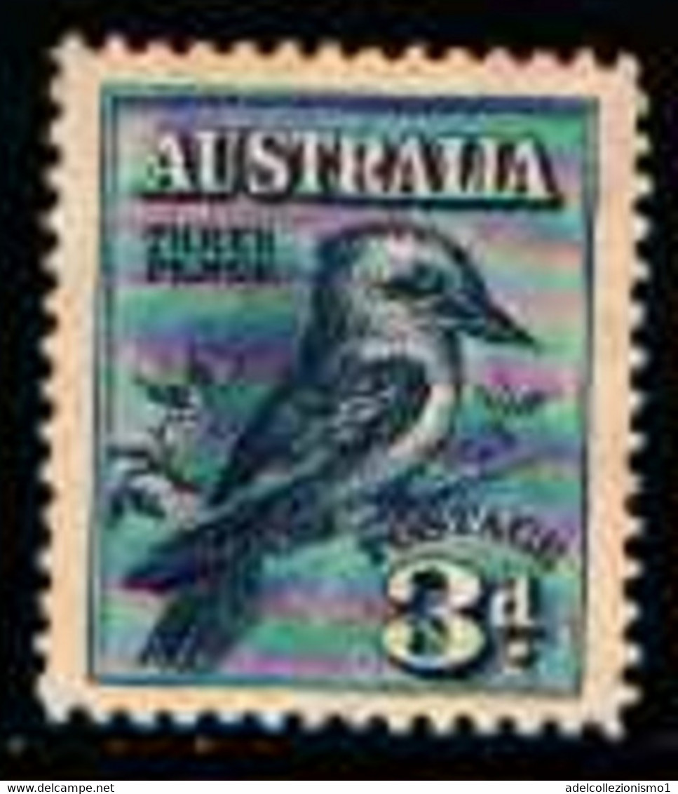 90326)  Australia 1928 Nazionali TIMBRO ESPOSIZIONE MELBOURNE SG 106 3d Blu Kookaburra -MLH* - Ungebraucht