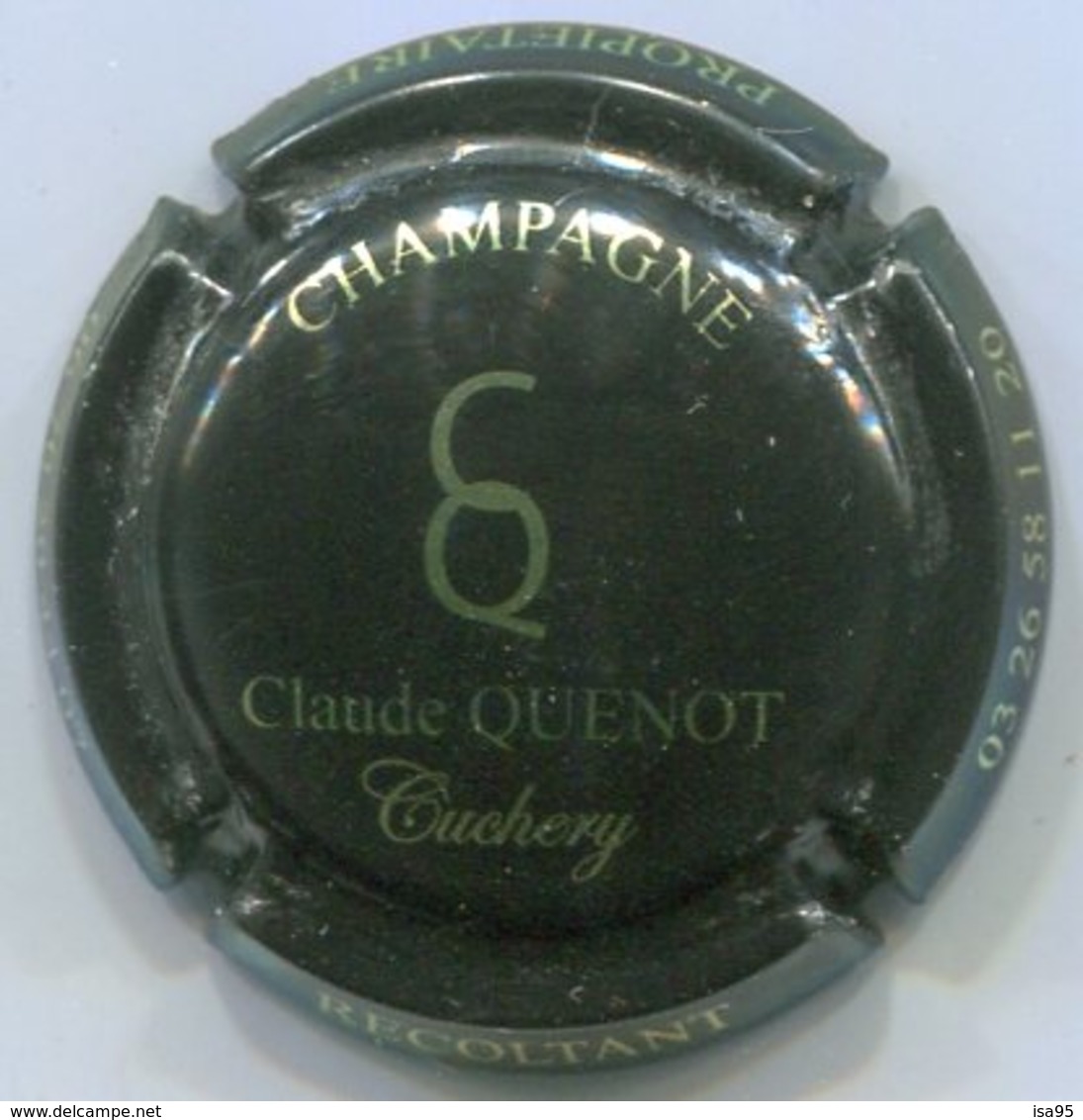 CAPSULE-CHAMPAGNE QUENOT Claude N°01 Noir & Or - Autres & Non Classés