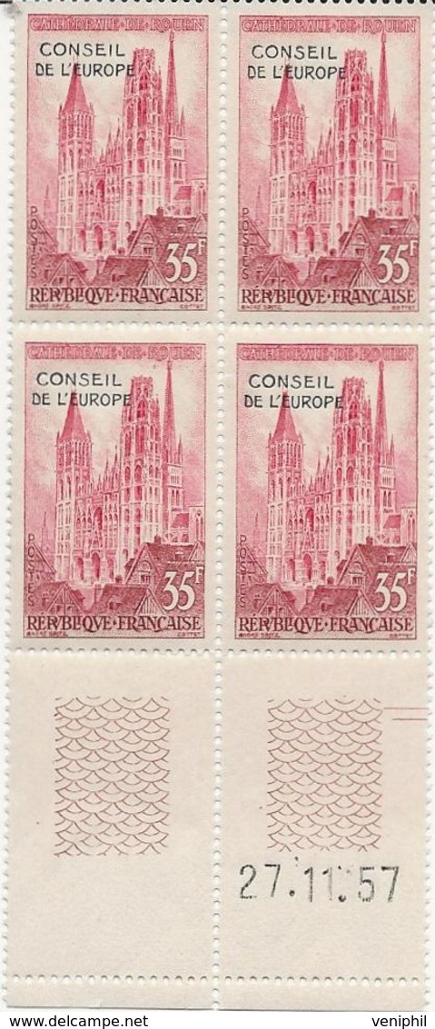 COIN DATE -TIMBRE DE SERVICE N° 16 ROUEN SURCHAGE -27.11.57  TTB - Servicio