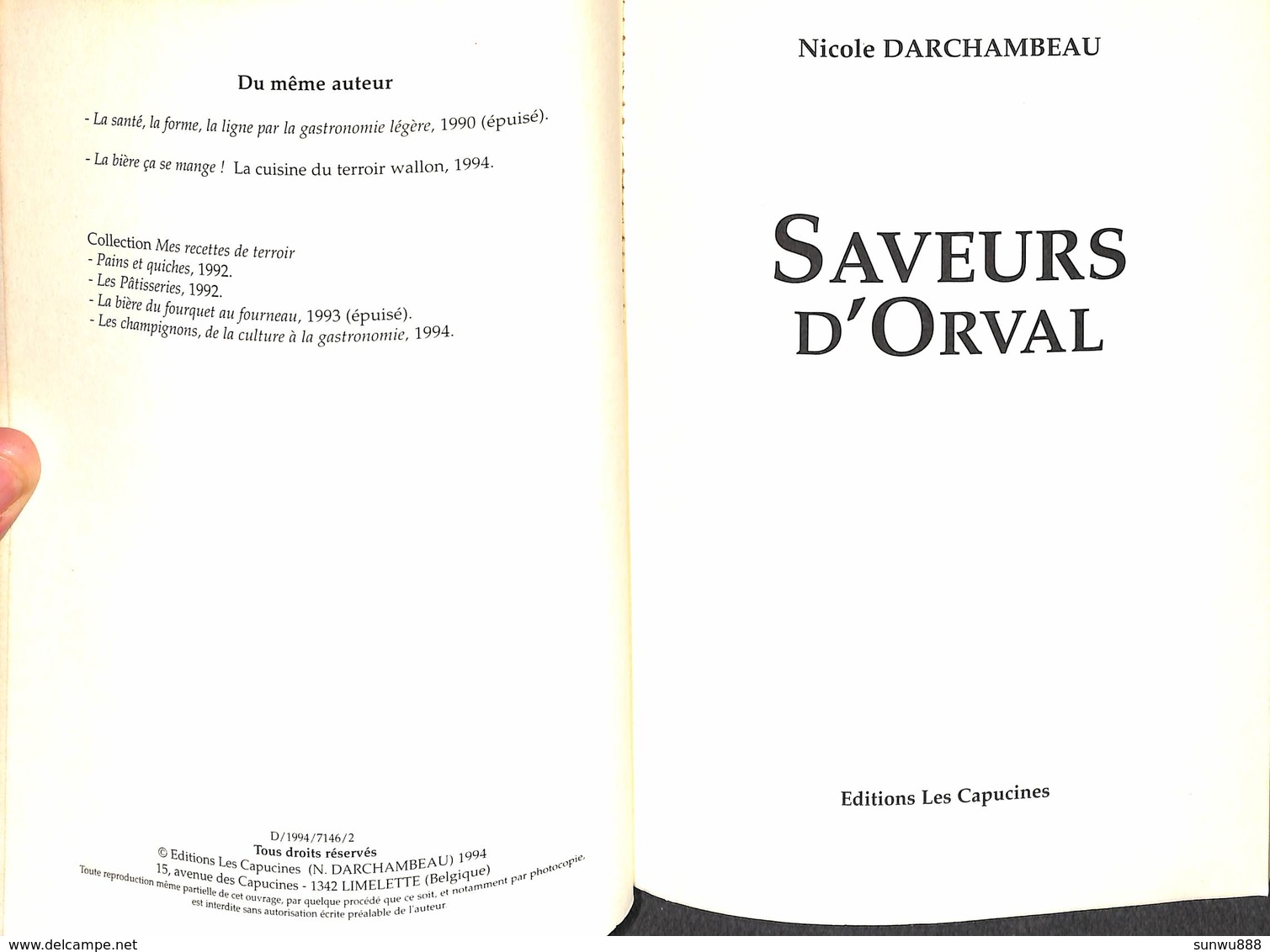 Saveurs D'Orval (1994, 74 Pages) - Gastronomie