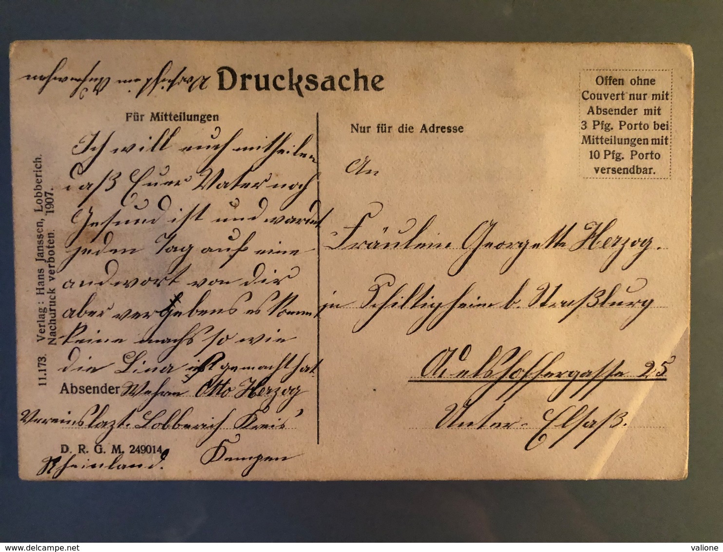 AK GRUSS AUS LOBBERICH Totalansicht Pour Schiltigheim En Alsace 1907. Verlag Hans Janssen - Nettetal