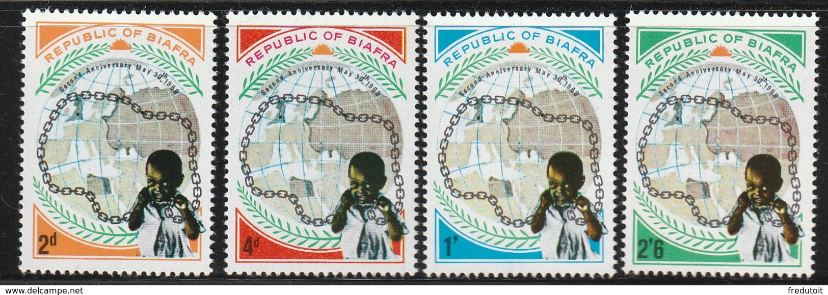 NIGERIA / BIAFRA - N°39/42 ** (1969) 2e Anniversaire De L'indépendance - Nigeria (1961-...)