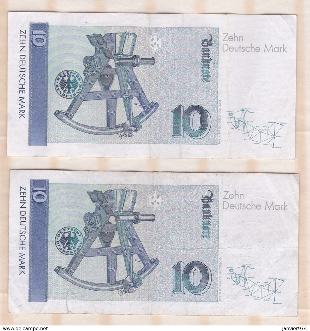 2 Billets De 10  Deutsche Mark 1993 - 10 Deutsche Mark