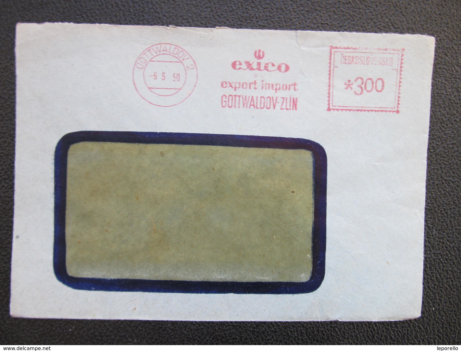 BRIEF Gottwaldov 1950 Exico Frankotype Postfreistempel // L3803 - Briefe U. Dokumente