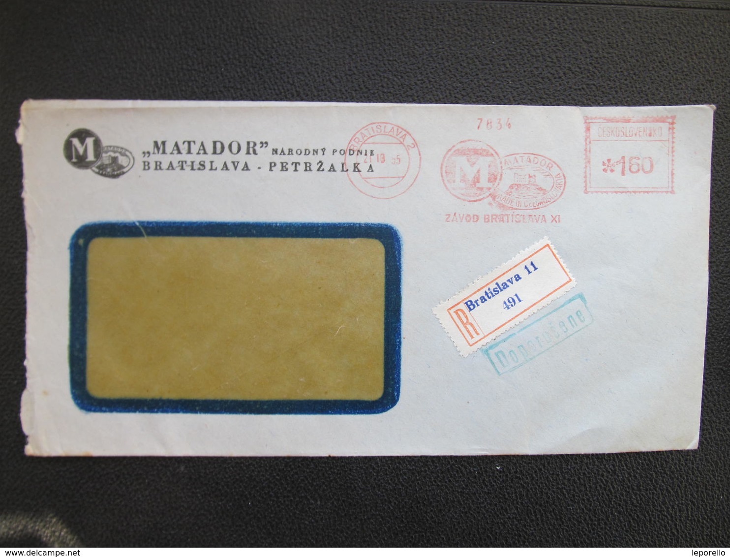 BRIEF Bratislava 1955 Matador Frankotype Postfreistempel // L3819 - Briefe U. Dokumente