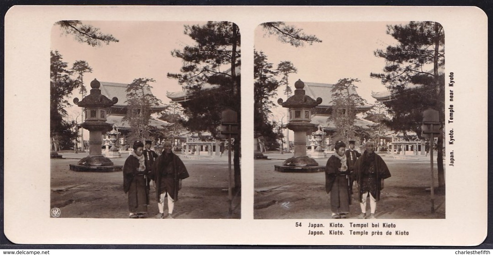 STEREOSCOPIC PHOTO STEREOSCOPIQUE ** JAPAN - KIOTO - TEMPLE ** - Fotos Estereoscópicas