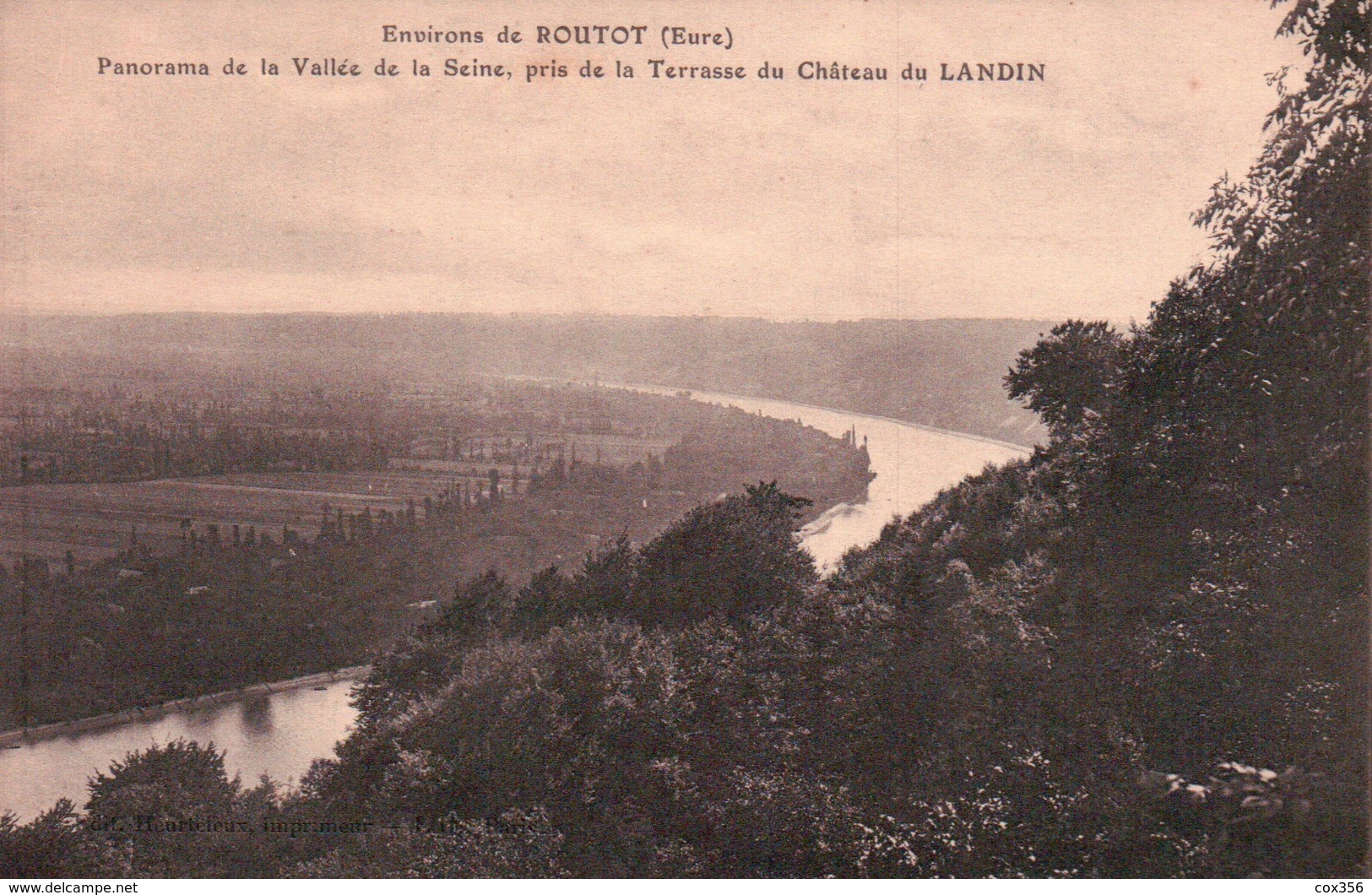 CPA 27 ROUTOT Panorama De La Vallée De La SEINE Prise De La Terrasse Du Château  Du LANDIN - Routot