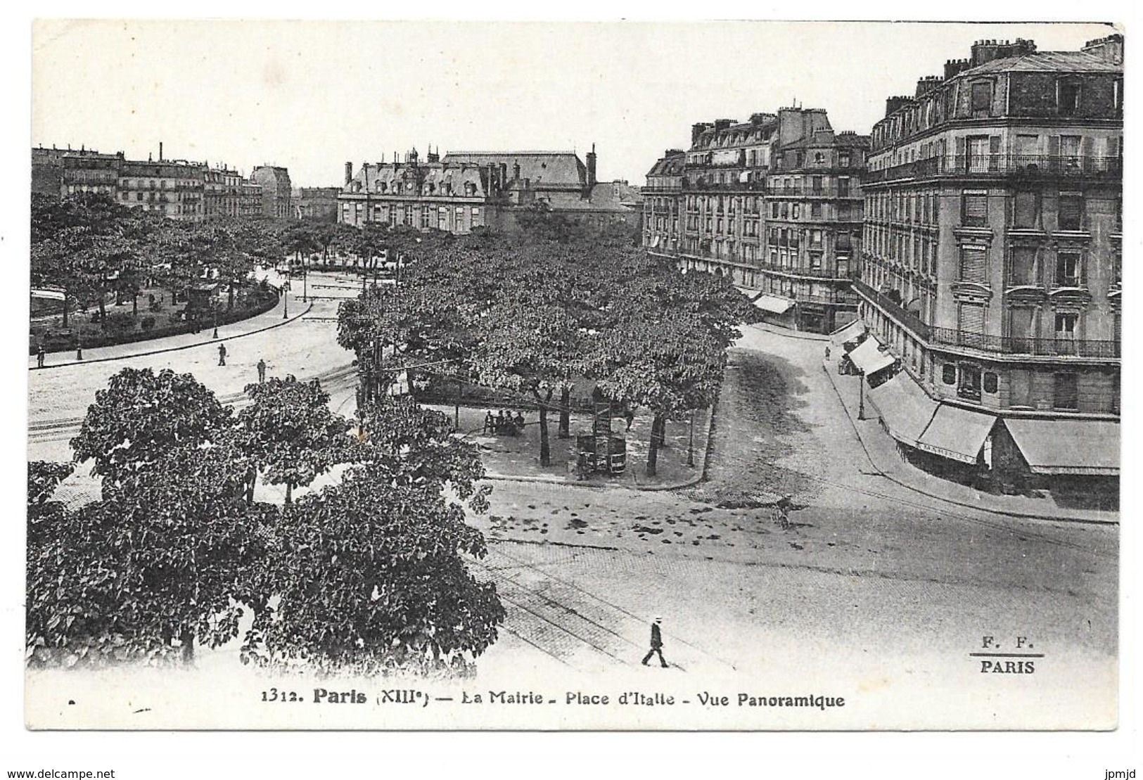 75 - PARIS - XIIIe - La Mairie Place D'Italie - Vue Panoramique - Ed. F. F. F. Fleury N° 1312 - Arrondissement: 13