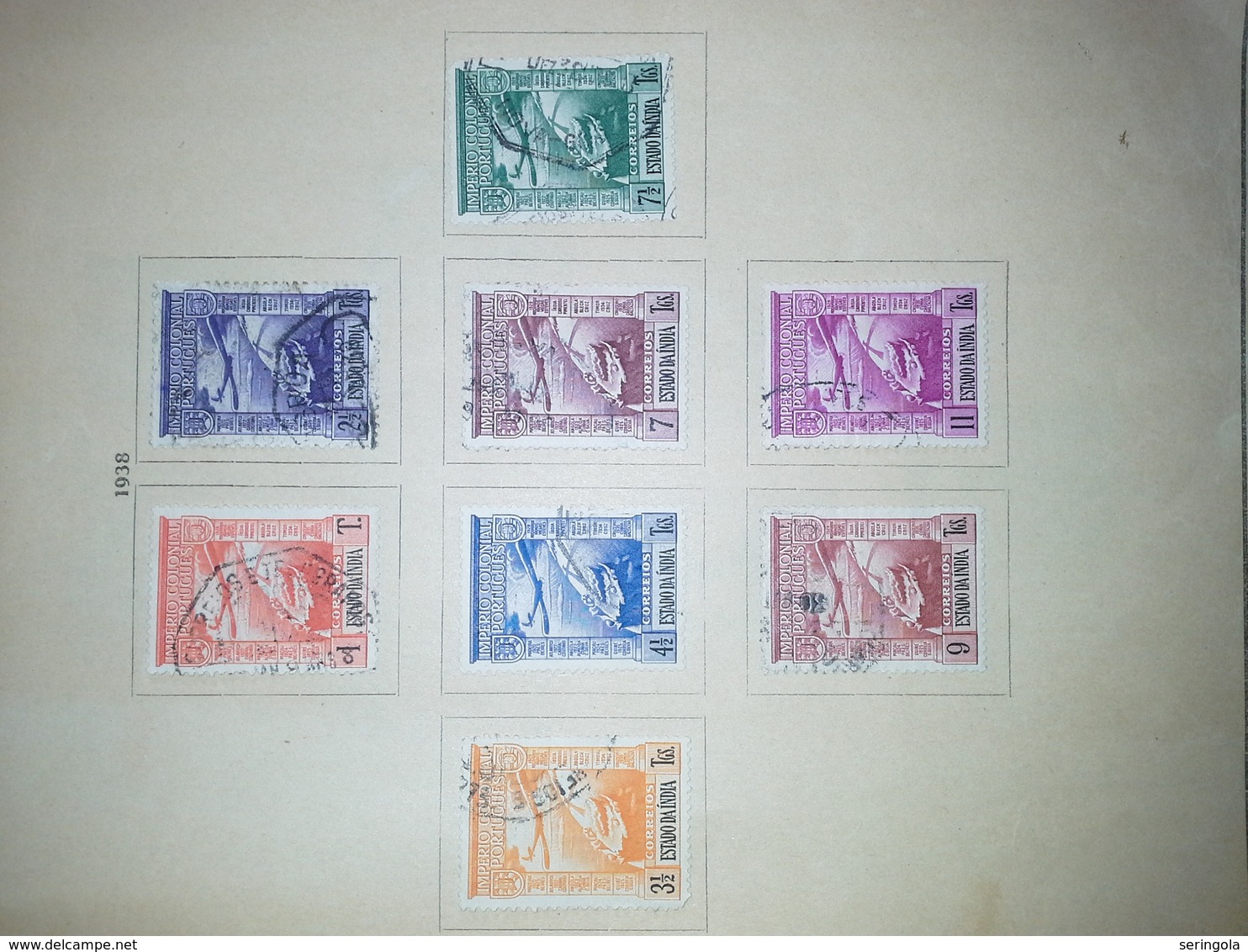 Lot Stamps Colonia Portuguesa India  1938 - 1955 - Sammlungen (ohne Album)