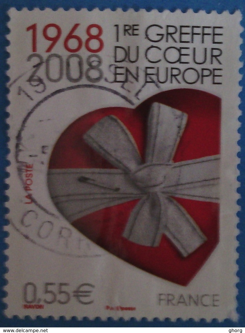 France 2008 : 40e Anniversaire De La Première Greffe Du Coeur En Europe N° 4179 Oblitéré - Oblitérés