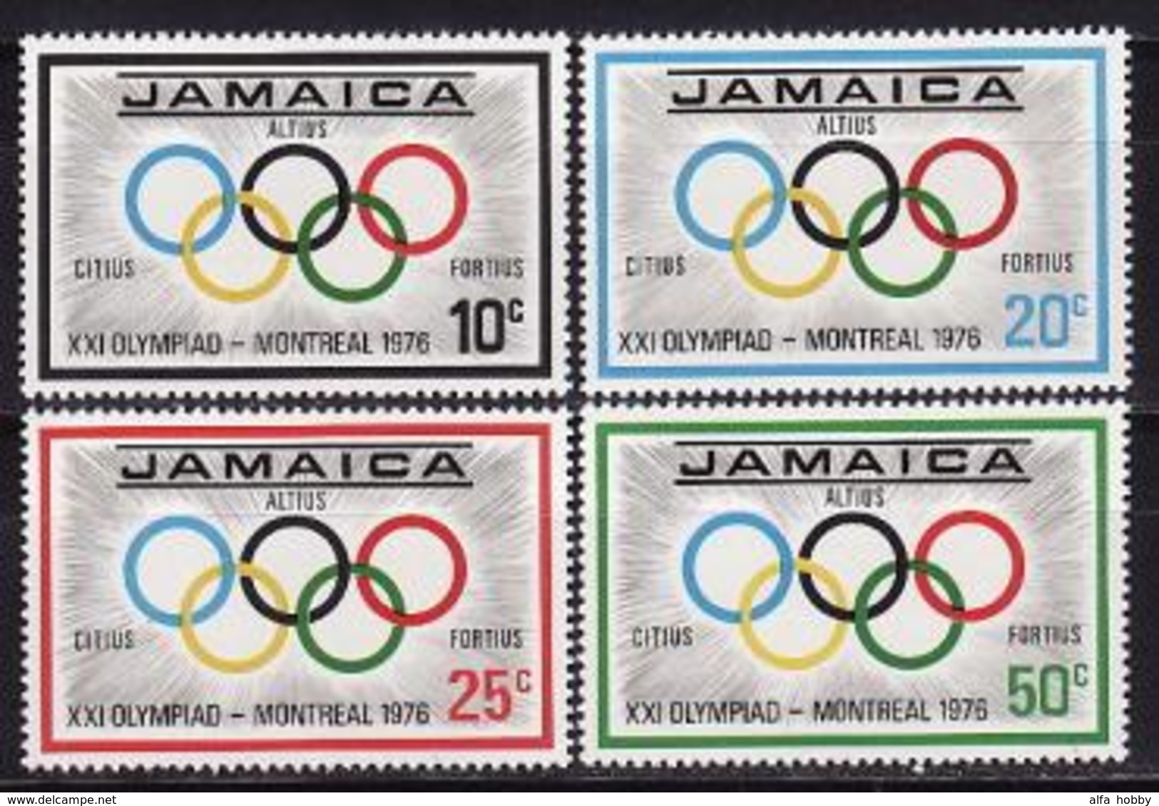 Jamaica, 1976 Montreal Olympic Games, 4 Stamps - Ete 1976: Montréal