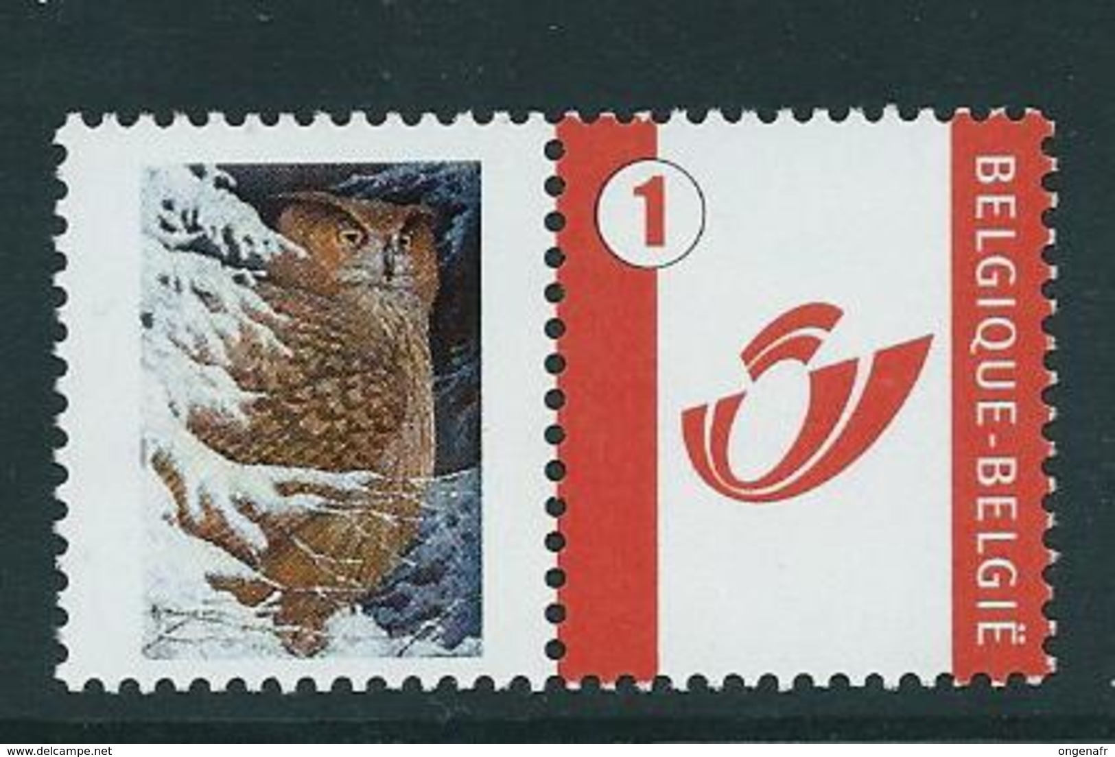 Duostamp  Neuf (**)   Avec N° 3700   Hibou Grand Duc - 1985-.. Uccelli (Buzin)