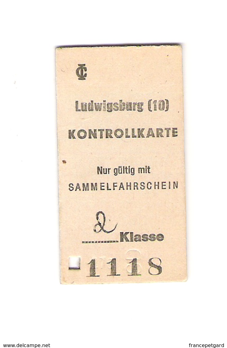 Ludwigsburg   Kontrollkarte - Autres & Non Classés