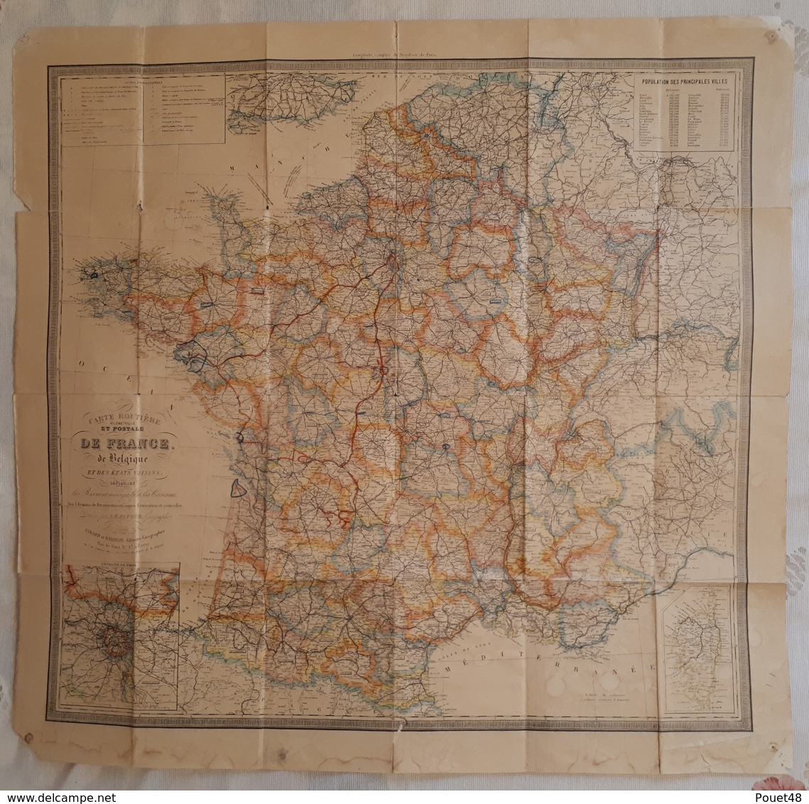 Carte Routière De France, Années 50- 60 - Cartes Routières