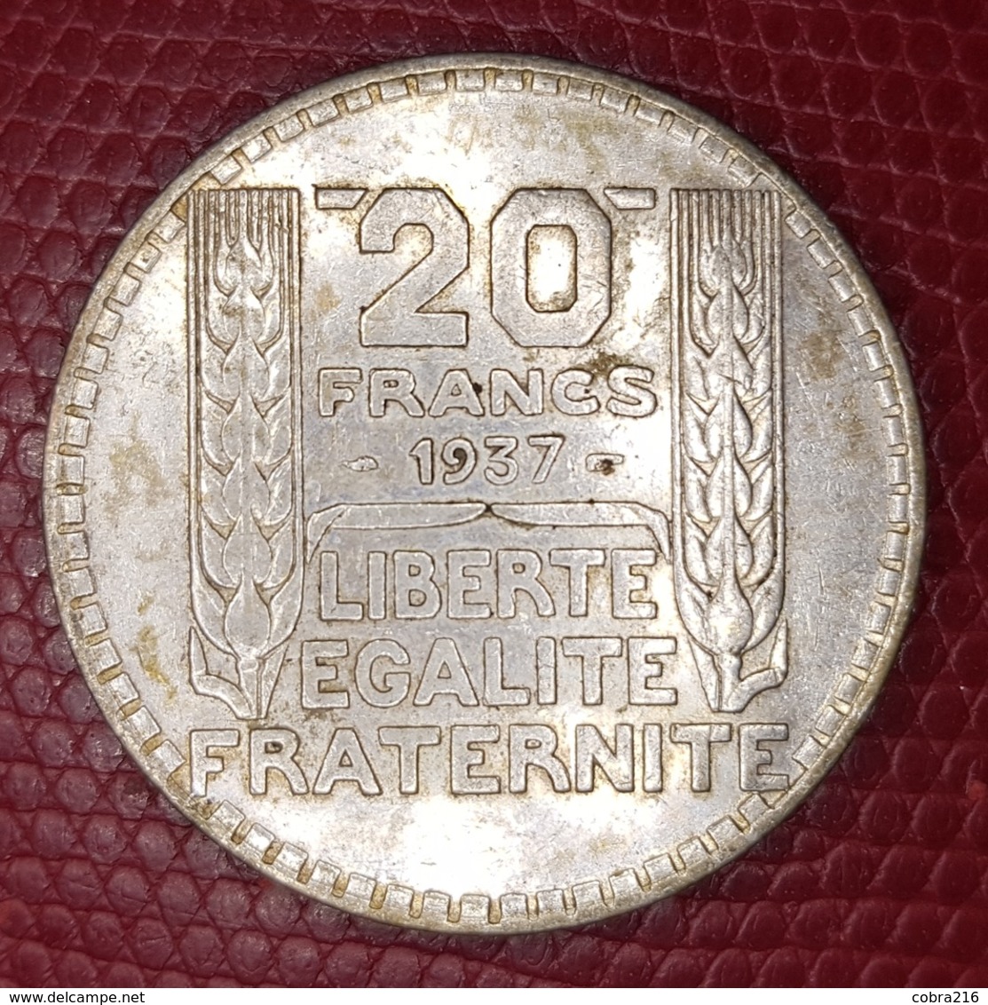 Pièce 20F TURIN 1937 Argent (silver) - Autres & Non Classés