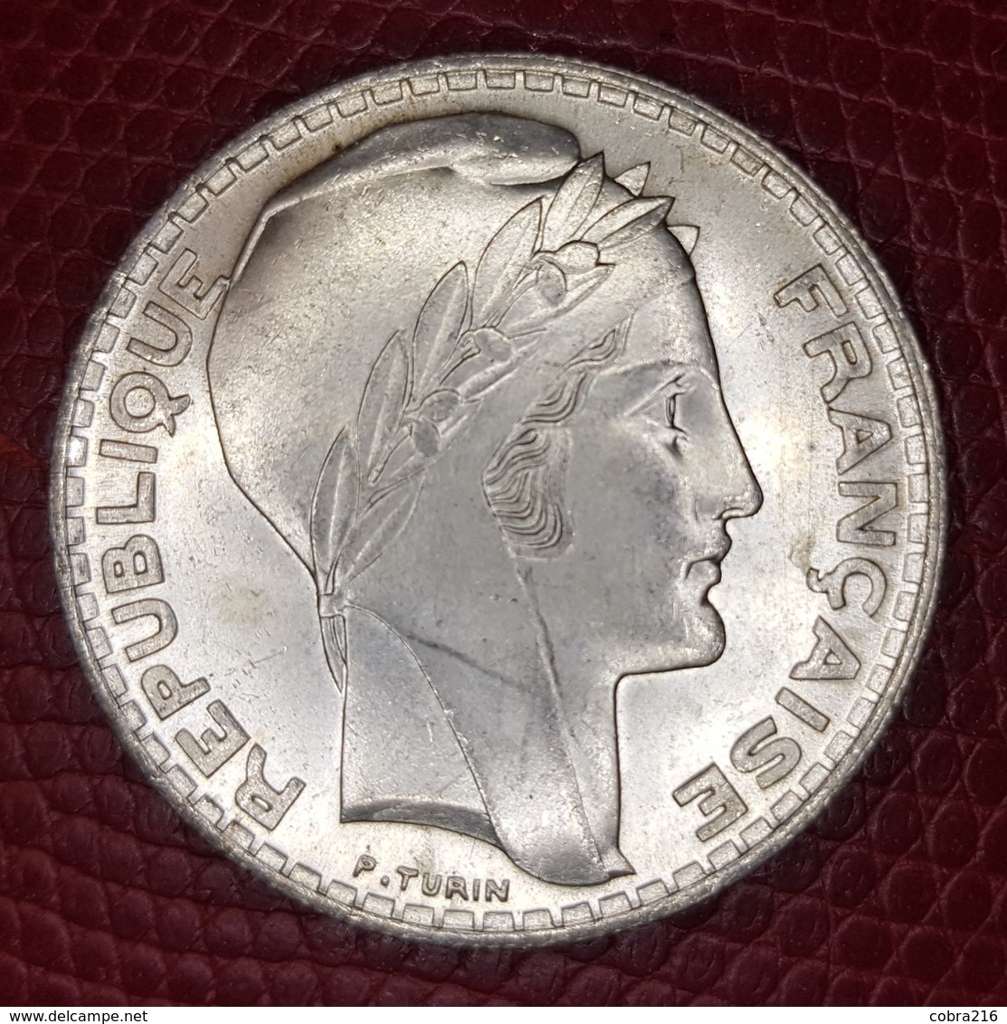 Pièce 20F TURIN 1938 Argent (silver) - Autres & Non Classés
