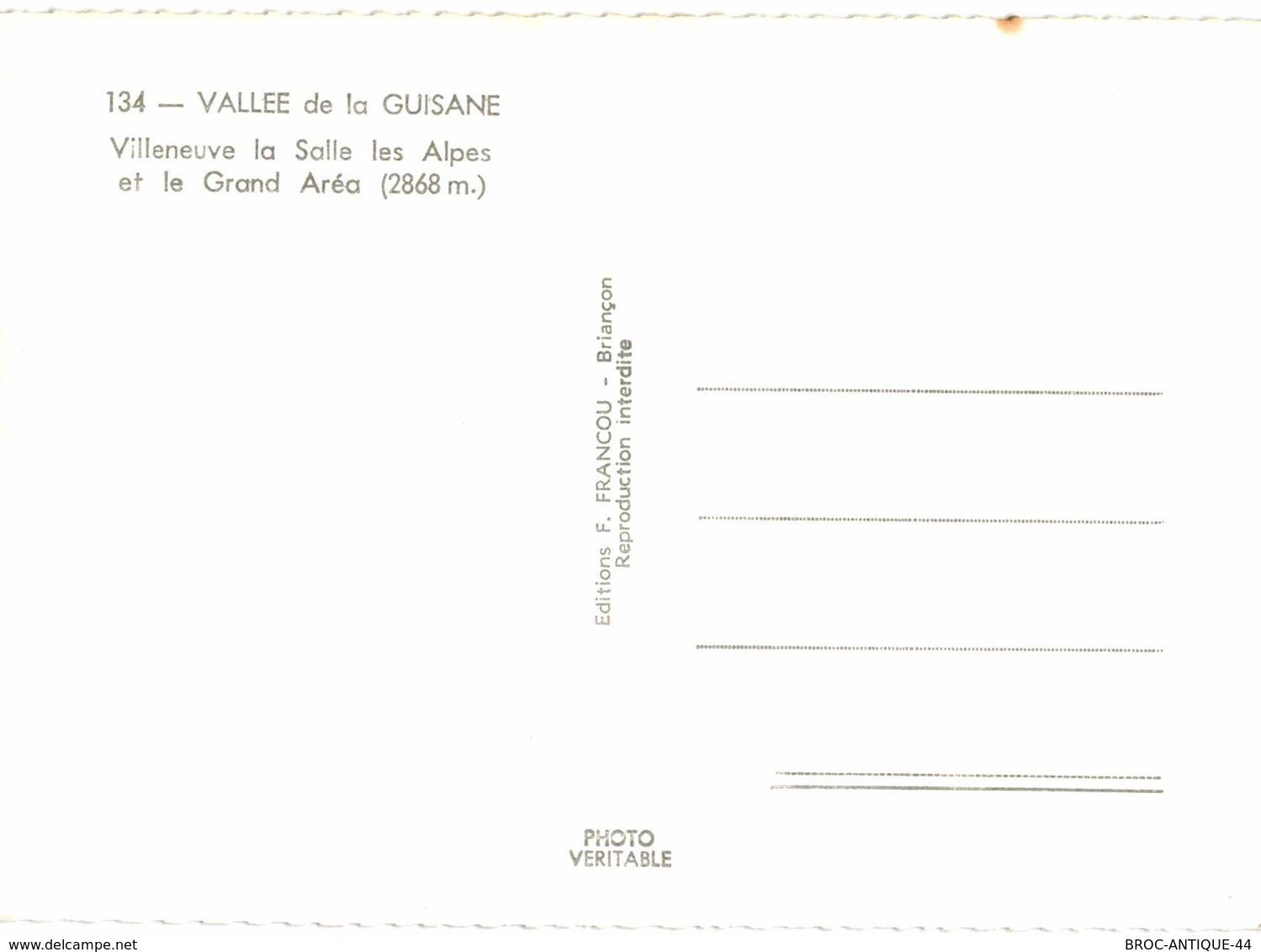 CPM* N°1038 - LOT DE 7 CARTES DE LA VALLEE DE LA GUISANE - CHANTEMERLE - SERRE CHEVALIER - VILLENEUVE LA SALLE LES ALPES