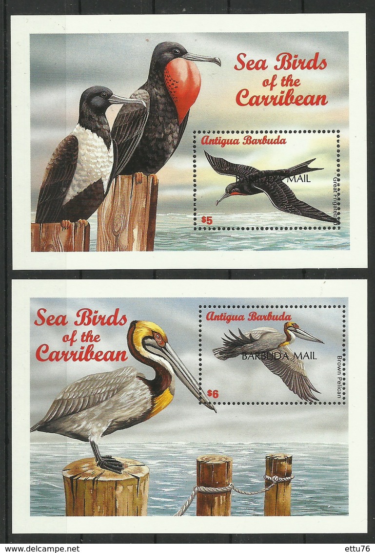 ANTIGUA & BARBUDA  1998  BIRDS MINISHEETS OVERPRINTED  'BARBUDA MAIL'   MNH - Altri & Non Classificati