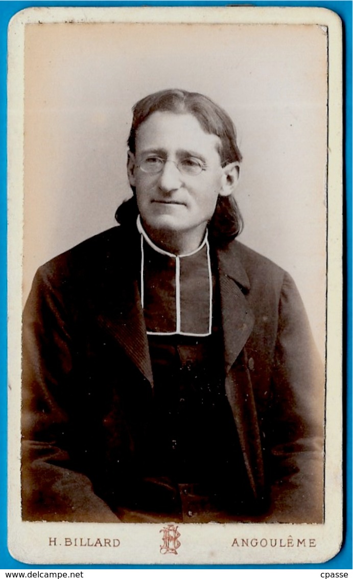 PHOTO Photographie CDV Henry BILLARD 16 ANGOULÊME Charente - Ecclésiastique Curé Abbé Religion Catholique - Old (before 1900)