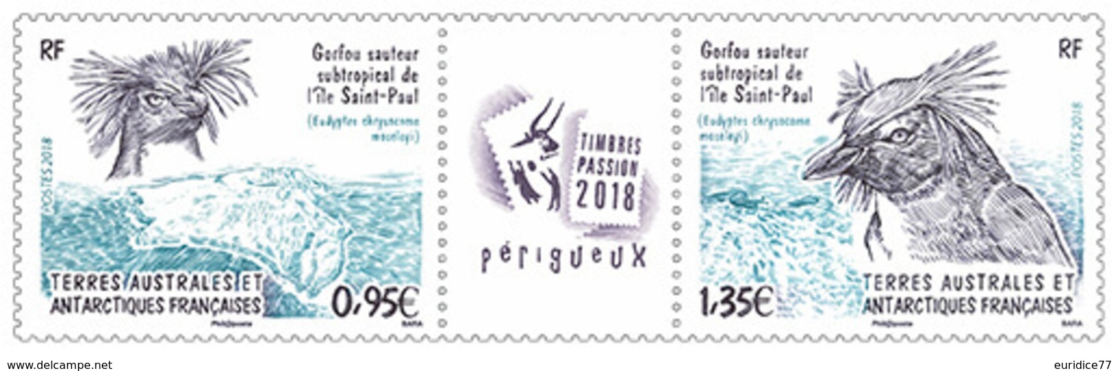 TAAF 2019 - Gorfou Sauteur Subtropical De L'ïle Saint-Paul - Unused Stamps