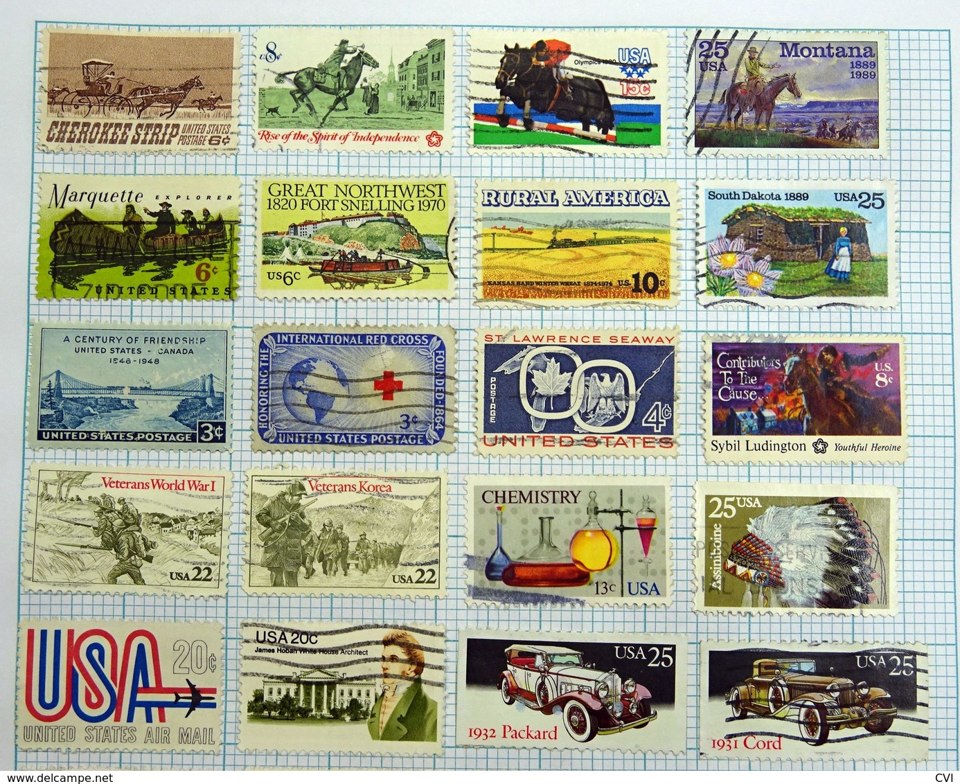 USA Mid Period to Modern, Air Mail, Christmas Stamps, etc on Pages.