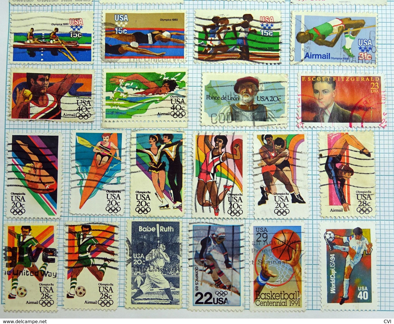 USA Mid Period to Modern, Air Mail, Christmas Stamps, etc on Pages.