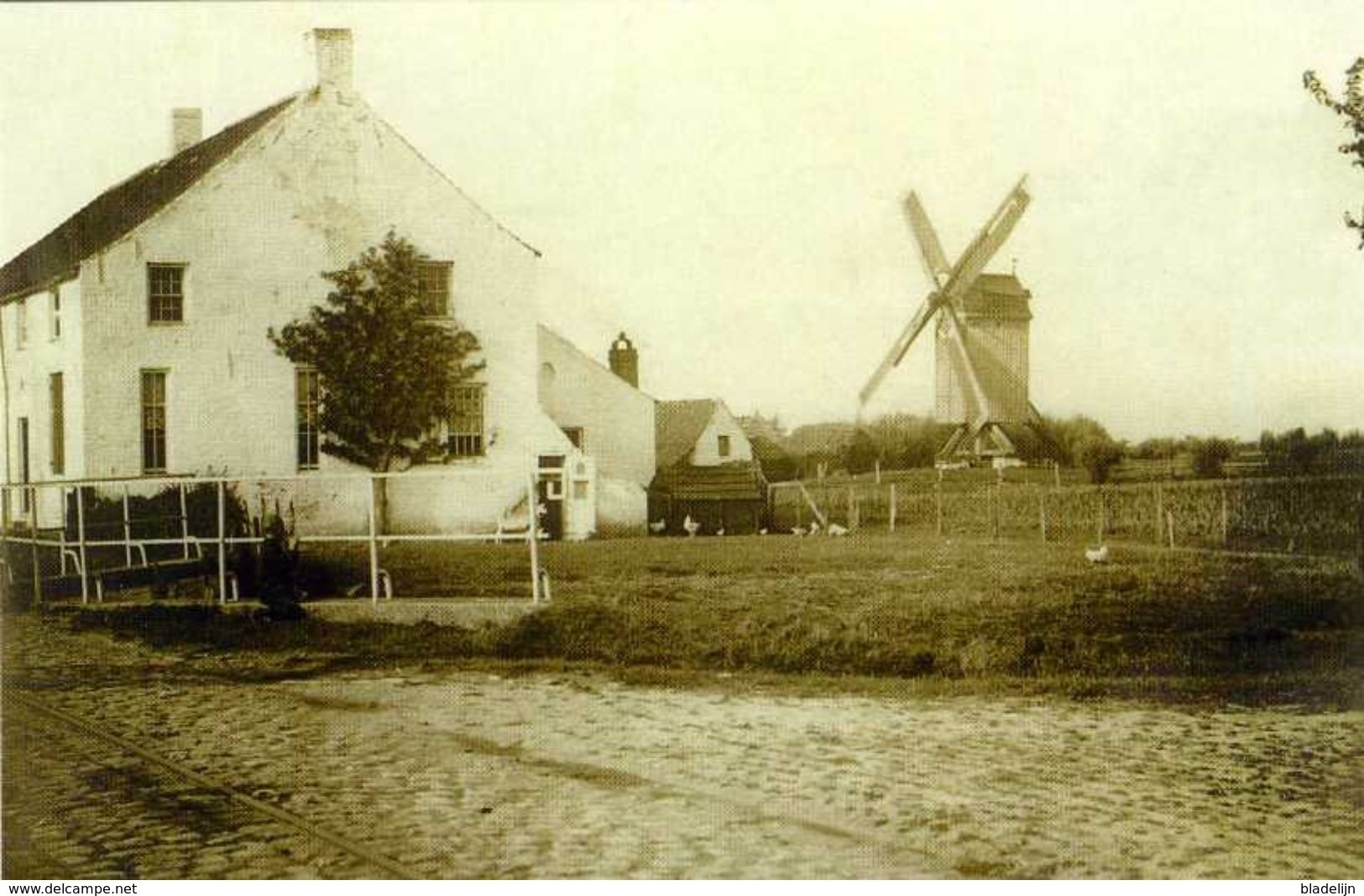 STEENKERKE - Veurne (W.Vl.) - Molen/moulin - Historische Opname Van De Verdwenen Draaibrugmolen, Opgezeild En In Werking - Veurne