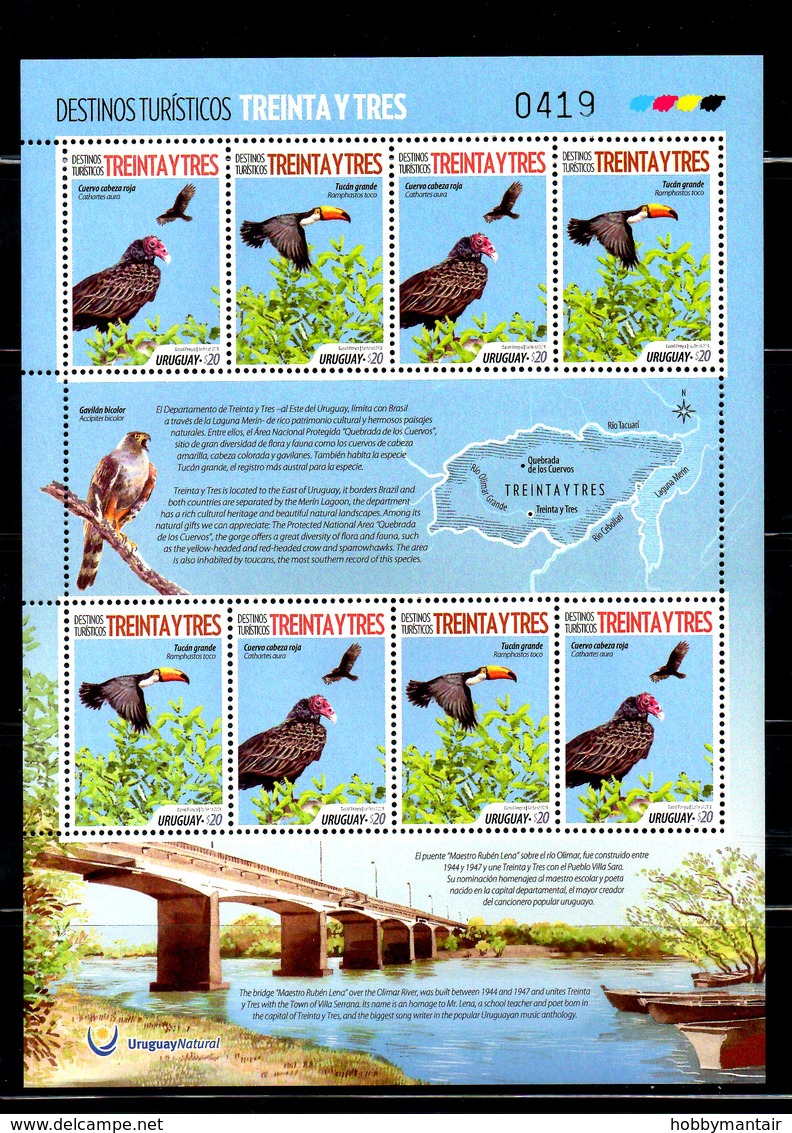 URUGUAY, 2018,BIRDS,S/S. MNH**NEW!! - Other & Unclassified