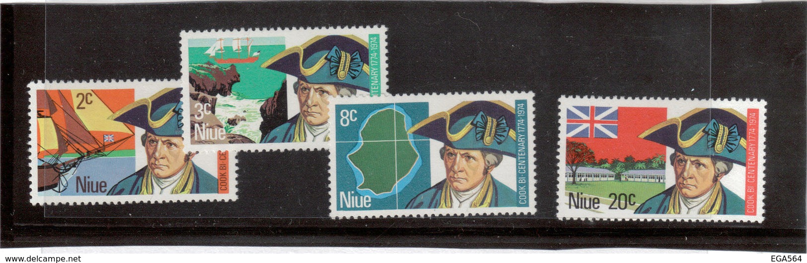 M17 - NIUE - 149/152 ** MNH De 1974 - Découverte Par JAMES COOK Le 20 Juin 1774 - - Niue