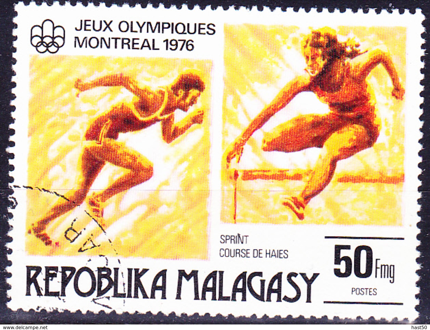 Madagaskar - Olympiade Montreal Sprint+Hürdenlauf (Mi.Nr.: 776) 1976 - Gest Used Obl - Madagascar (1960-...)