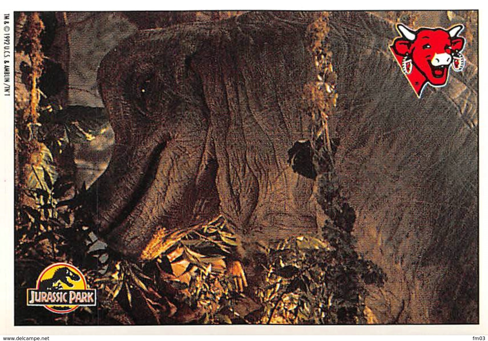 dinosaures Jurassic Park série complète 12 images la Vache Qui Rit Fromagerie Bel
