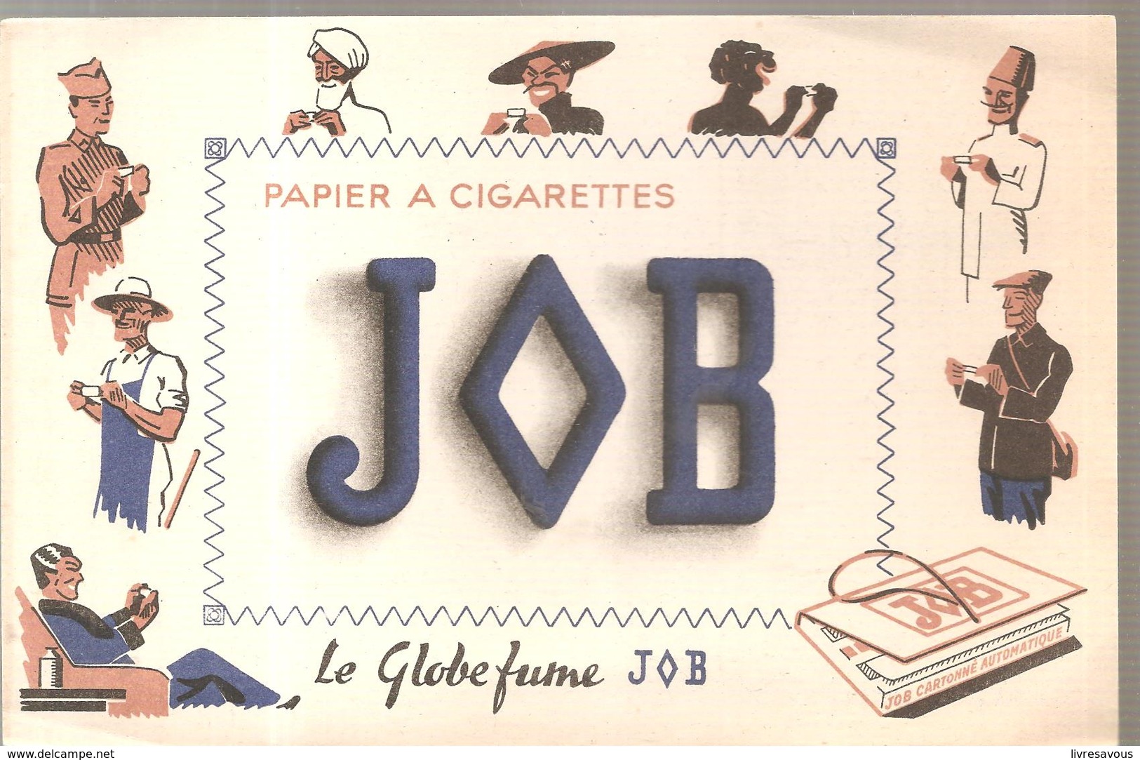 Buvard JOB Papier à Cigarettes JOB Le Globe Fume JOB - Tabaco & Cigarrillos