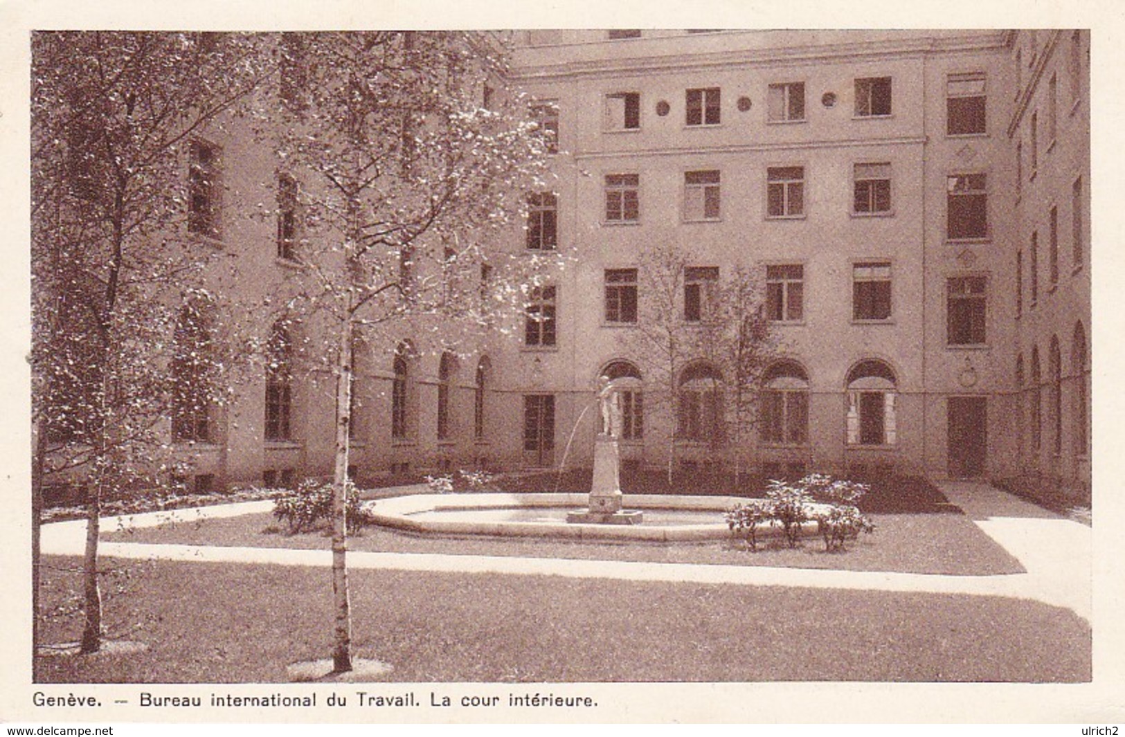 AK Genève - Bureau International Du Travail - La Cour Intérieure - Ca. 1930 (38813) - Genève