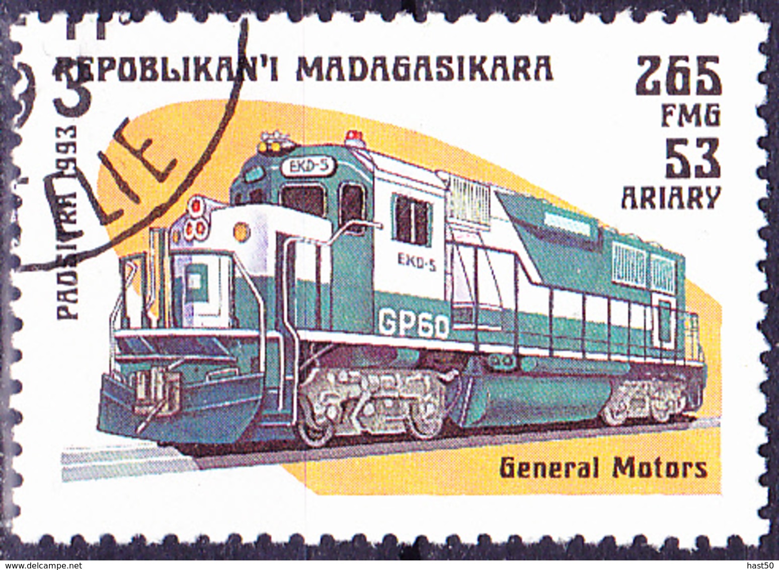 Madagaskar - Lok Von General Motors (Mi.Nr.: 1565) 1993 - Gest Used Obl - Madagascar (1960-...)