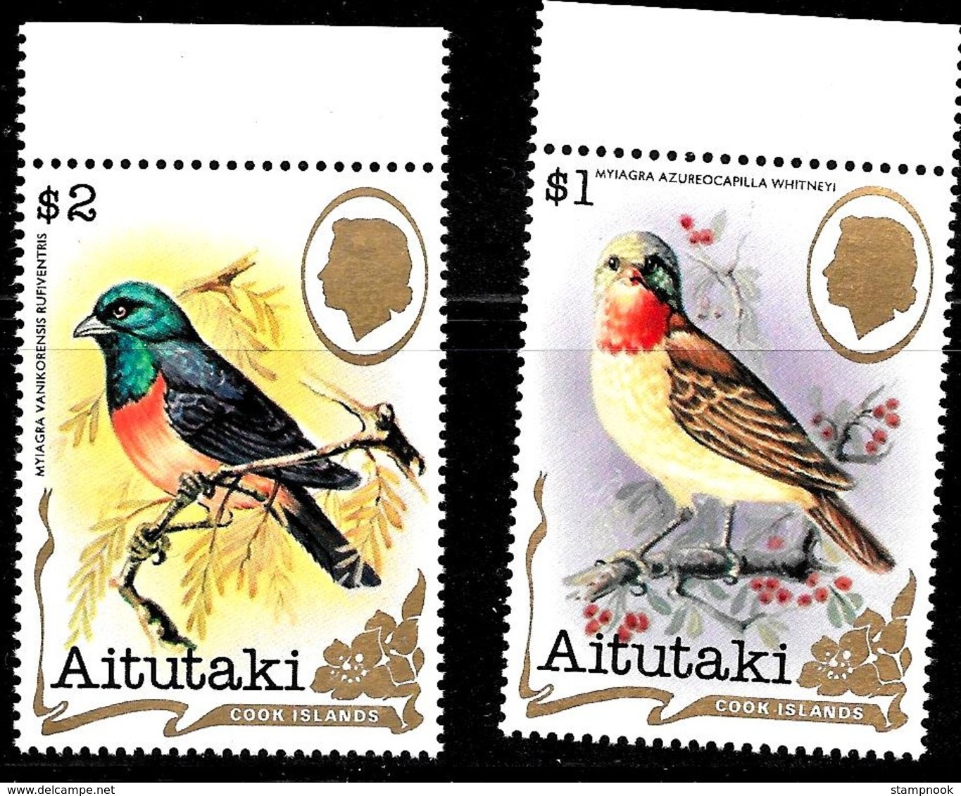 Aitutaki Scott  246A & 246B  VF Mint NH   Birds   ((CV 15.00 ) - Aitutaki