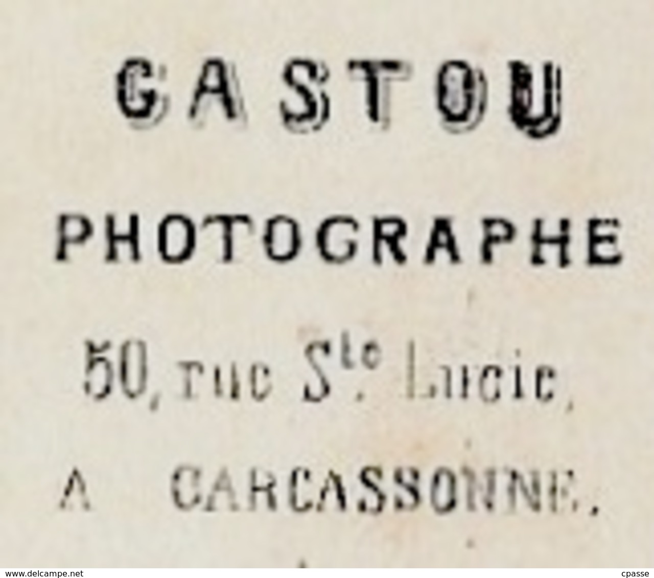 PHOTO Photographie CDV GASTOU 11 CARCASSONNE Aude ** Curé Abbé Religion Catholique - Anciennes (Av. 1900)