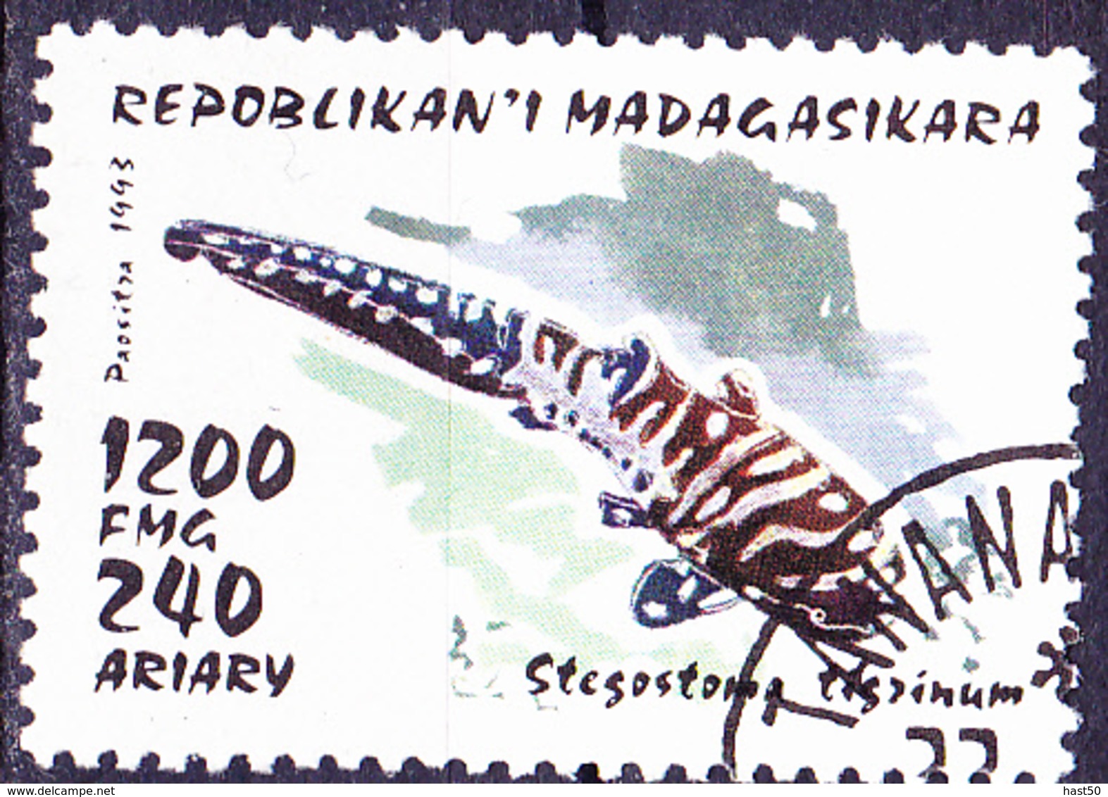 Madagaskar - Zebrahai (Stegostoma Tigrinum (Mi.Nr.: 1532) 1993 - Gest Used Obl - Madagascar (1960-...)