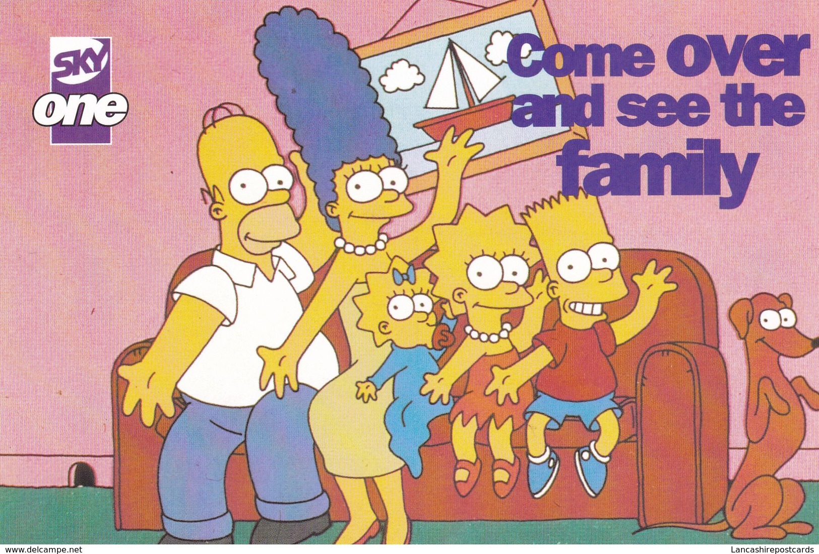 Postcard Advertising Sky One The Simpsons My Ref  B23320 - Advertising