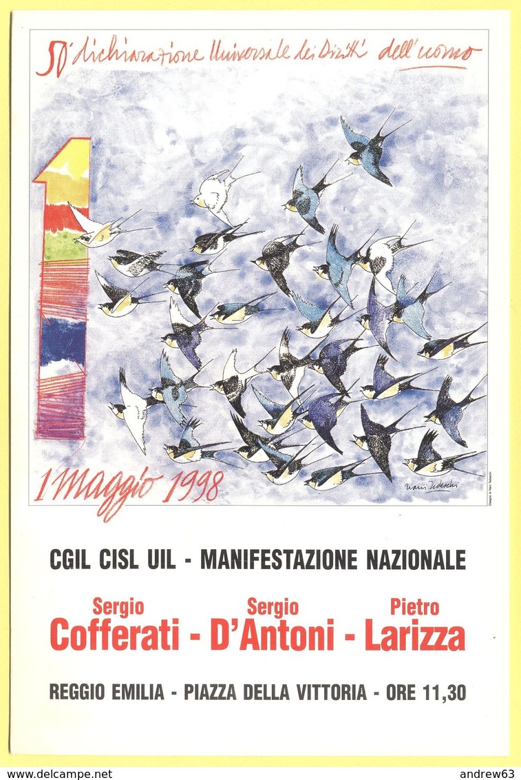 Tematica - Sindacati - CGIL-CISL-UIL - 50° Dichiarazione Universale Dei Diritti Dell'Uomo - 1° Maggio - Reggio Emilia - - Labor Unions