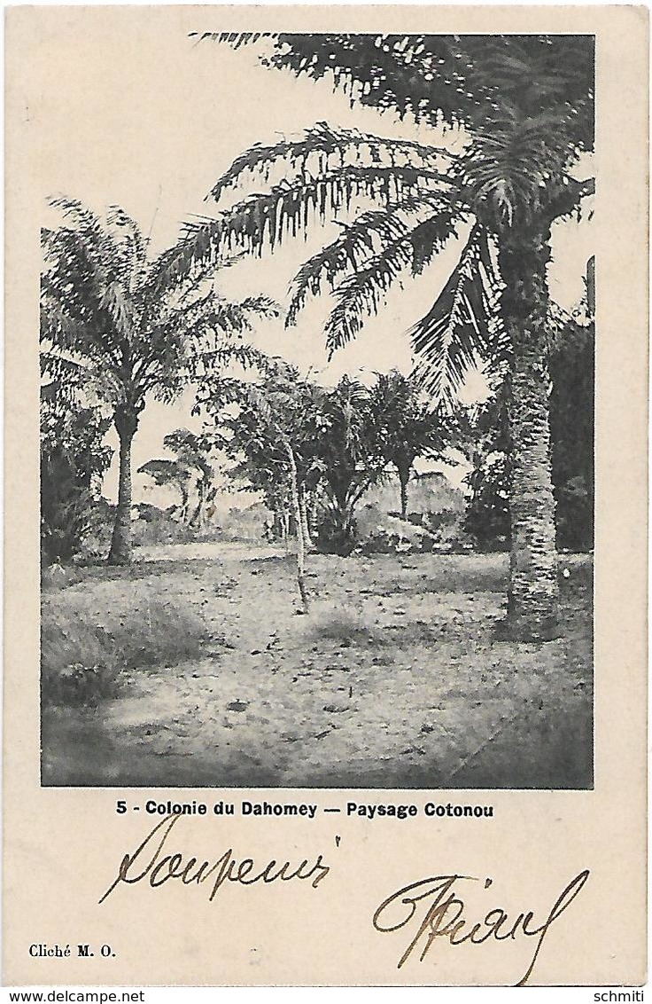 -Colonie Du Dahomey,paysage COTONOU,(maison Au Fond-Avril 1906-Envoyé Vers Ganges(Hérault) - Dahomey