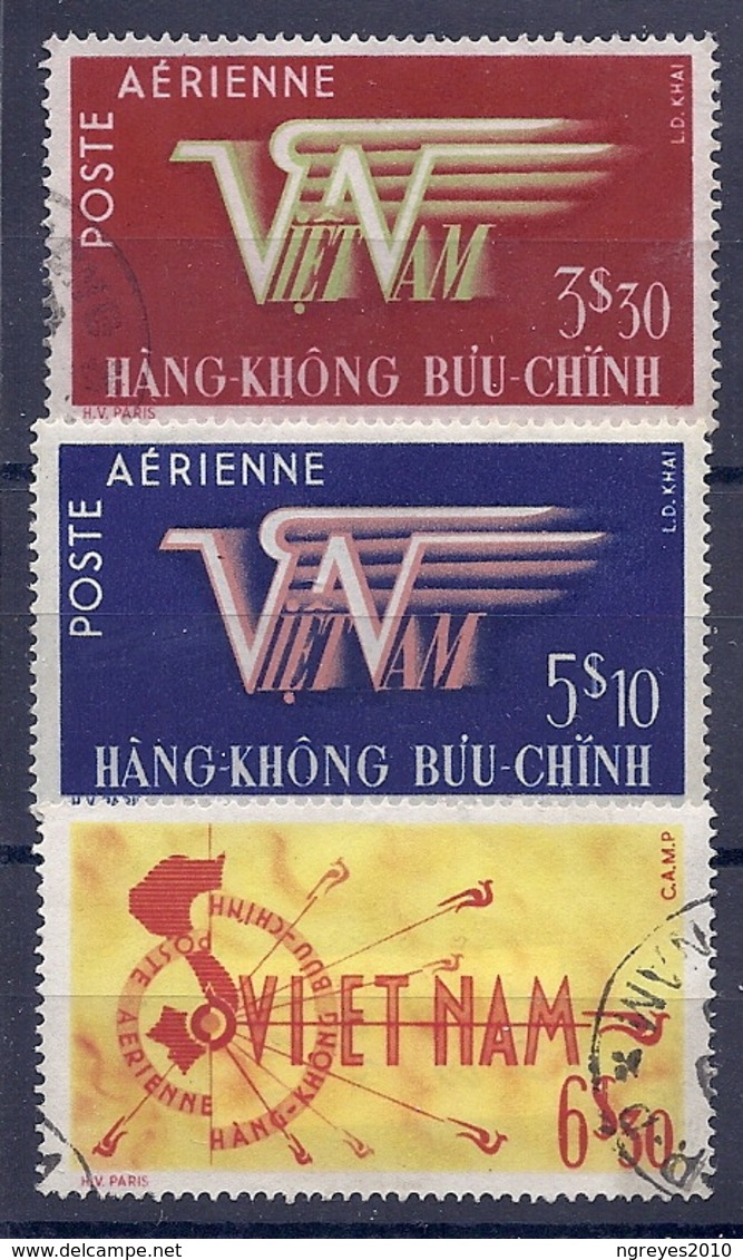 180030930  VIETNAM  YVERT  .  AEREO  Nº   1/3  USED/MH - Vietnam