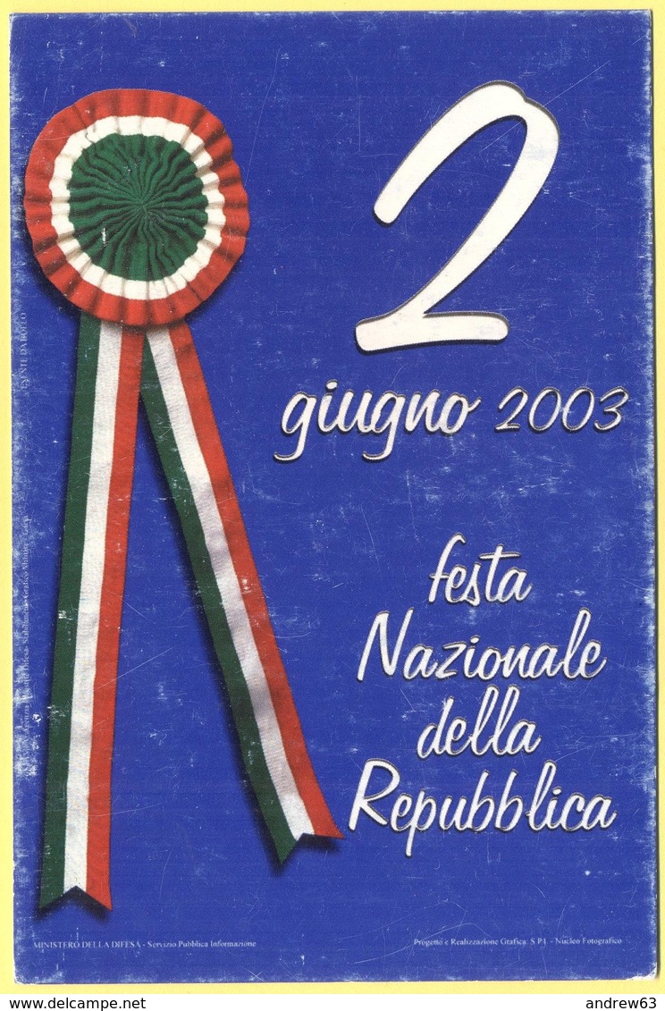 Tematica - Feste - 2003 - 2 Giugno, Festa Nazionale Della Repubblica - Not Used - Altri & Non Classificati