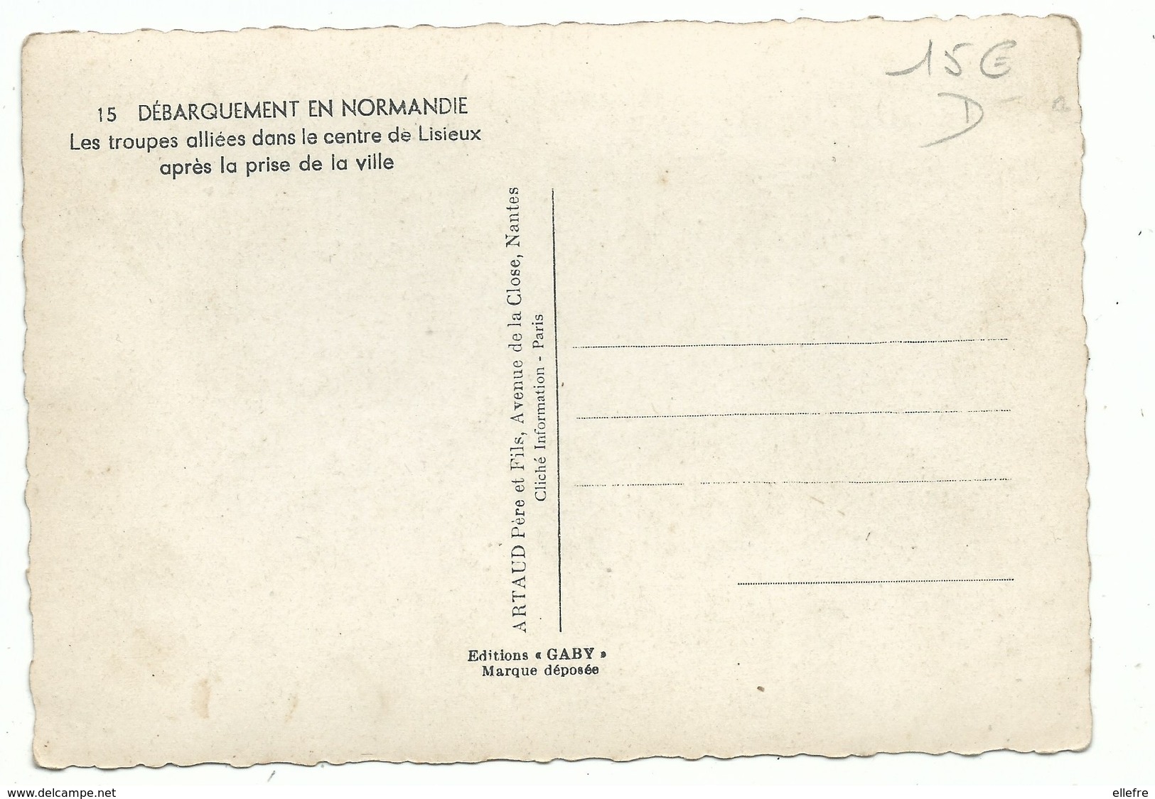 CPSM Militaria 39/45 Débarquement En Normandie Les Troupes Alliées Dans Le Centre De Lisieux Après La Prise De La Ville - Weltkrieg 1939-45