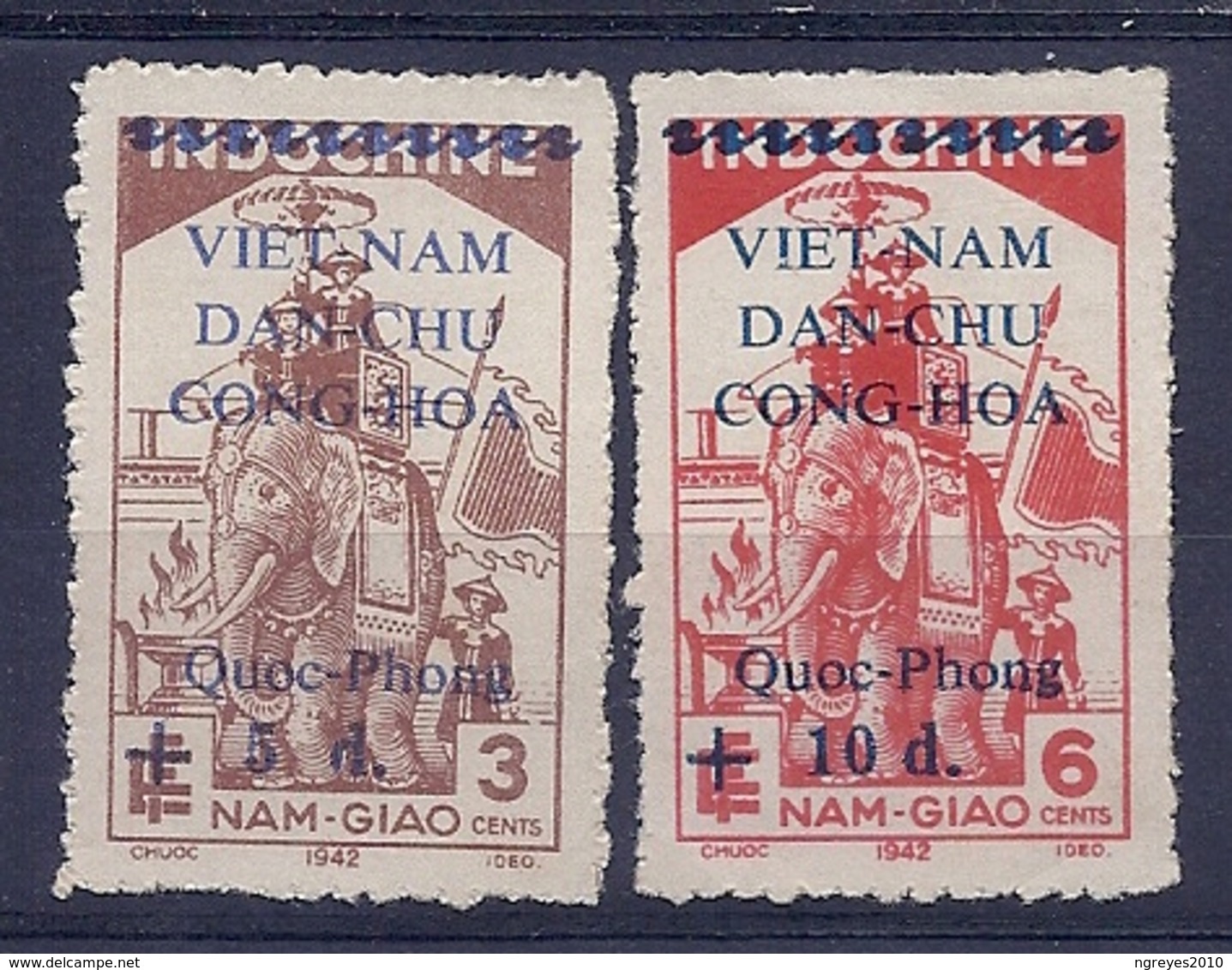 180030938  VIETNAM  YVERT  .Nº   19/20  */MH  (NO  GUM) - Vietnam