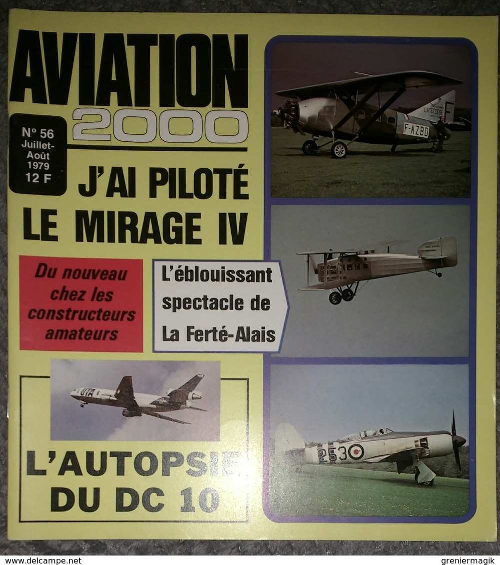 Revue Aviation 2000 N°56 Juillet 1979 Mirage 4 - DC10 - Musée De L'air Du Bourget - Ferté-Alais - Aerostar 601 - Aviation