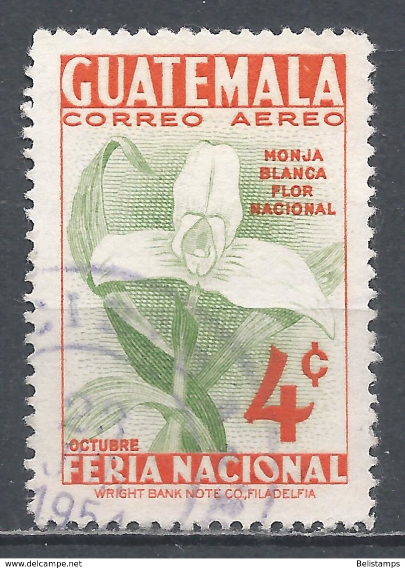 Guatemala 1953. Scott #C189 (U) White Nun, National Flower * - Guatemala