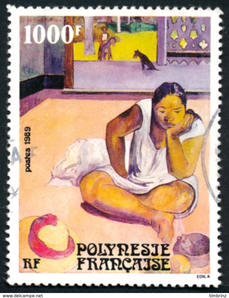 POLYNESIE 1989 - Yv. 346 Obl.   Cote= 16,00 EUR - Tableau De Paul Gauguin  ..Réf.POL23491 - Oblitérés