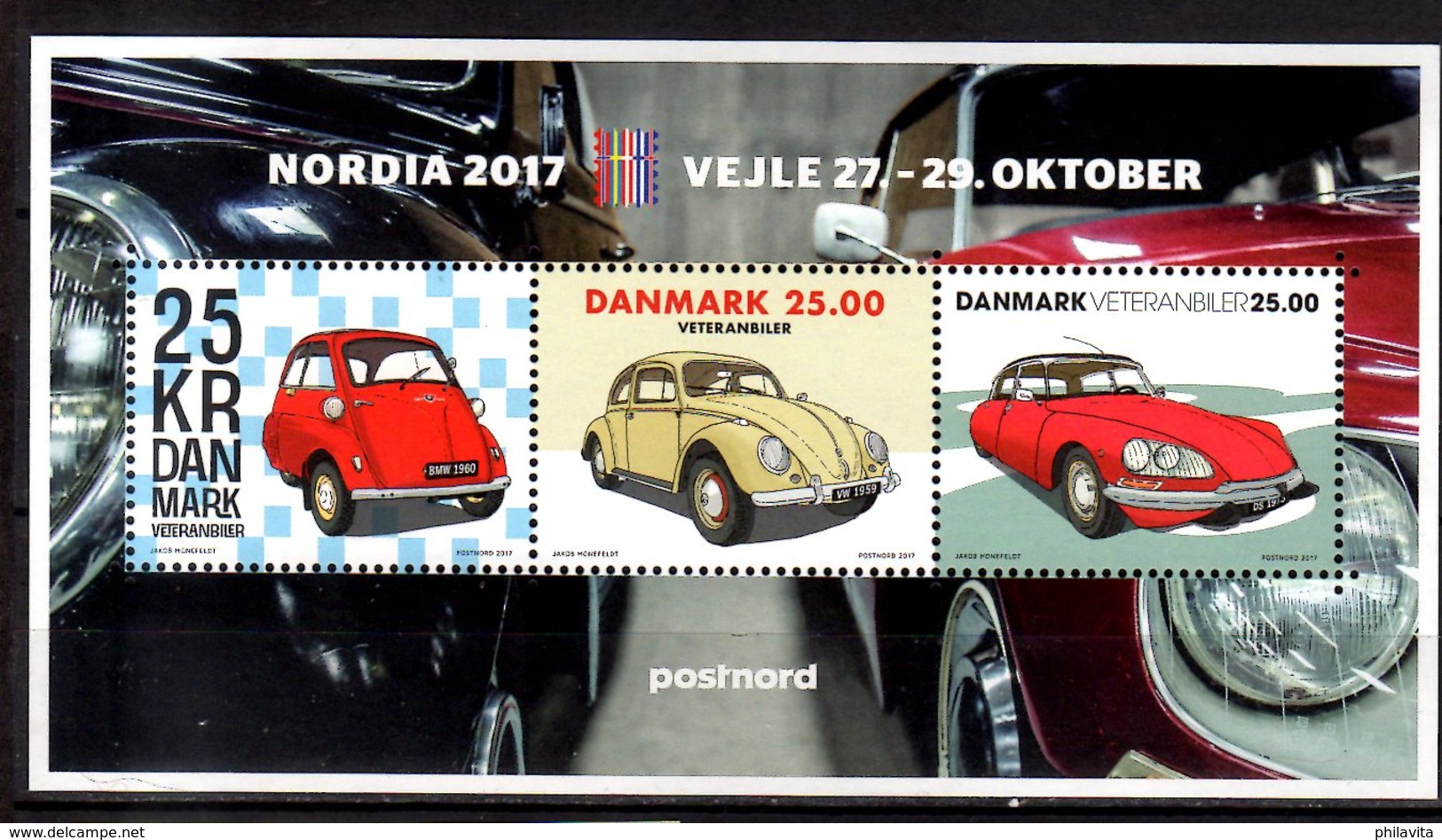 2017 Denmark - Nordia 2017 Overprint Oldtimer - MNH** MS MI B 68 I - Neufs