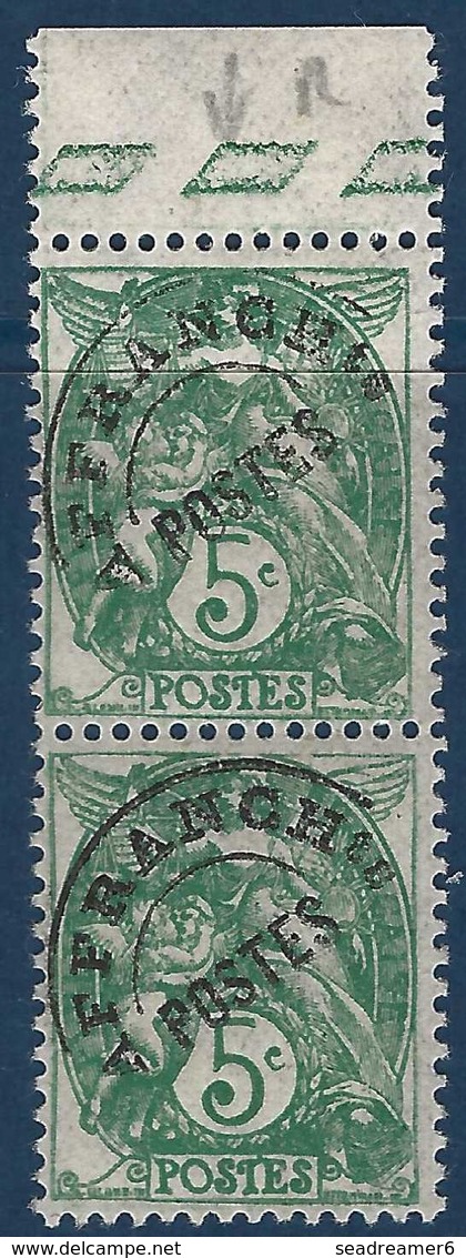 FRANCE Préoblitéré Type N°41d** Paire 5c Vert E Crochet Et Cercle Brisé Tenant à Normal Fraicheur Postale - 1893-1947