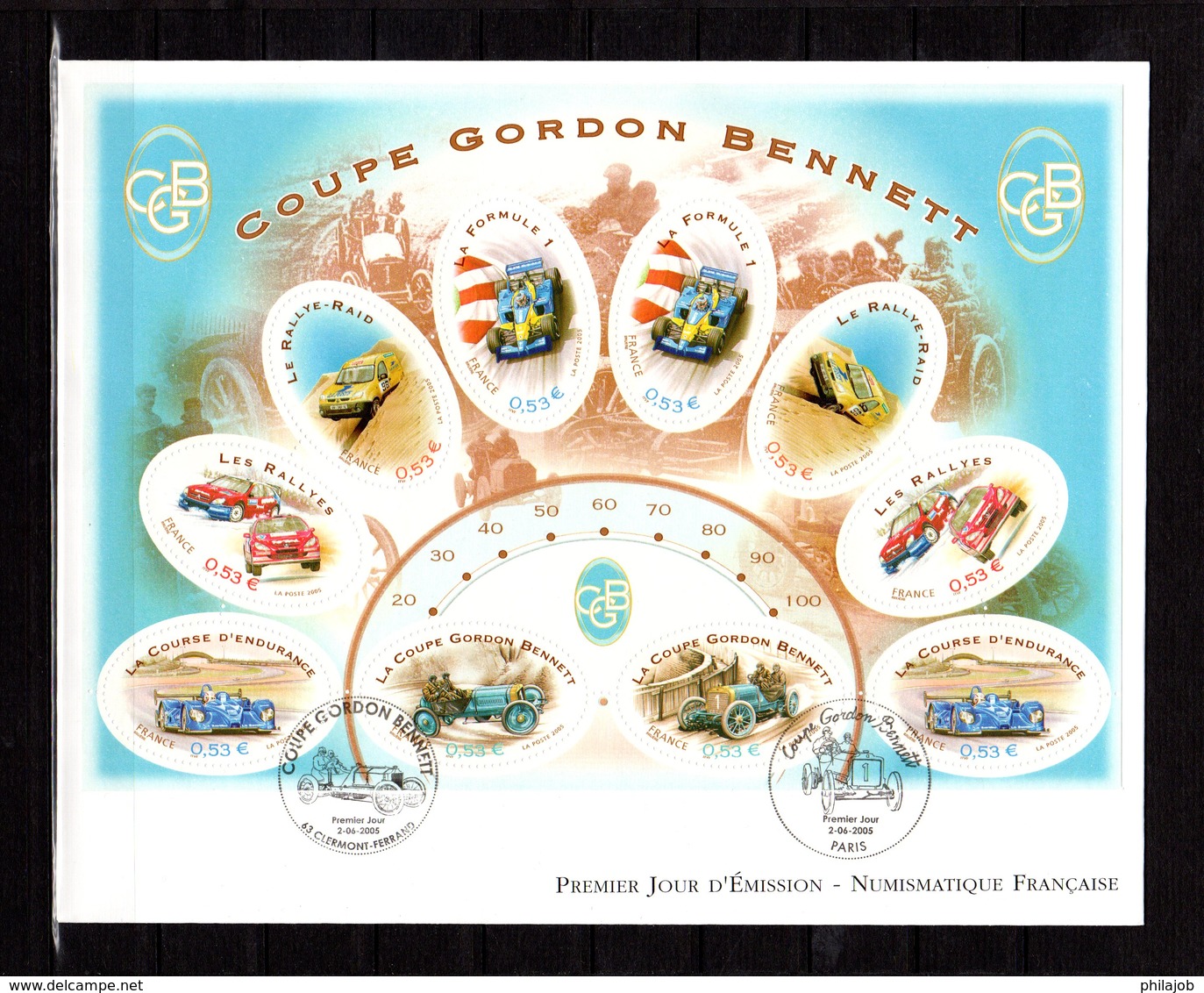 " 2005 : COUPE GORDON BENNETT " Sur Enveloppe 1er Jour Grand Format N° YT BF 86. Parfait état FDC - Cars